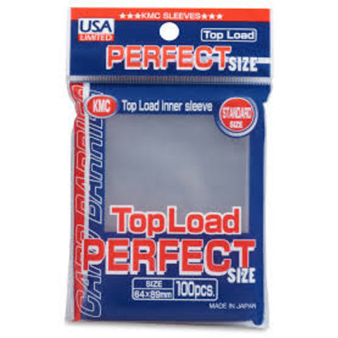 KMC - SLEEVES (100ct) - PERFECT FIT - TOPLOADER - Clear