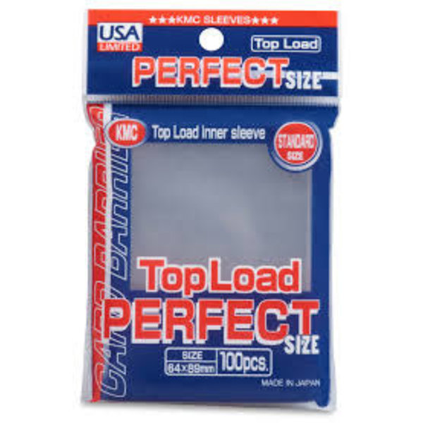 KMC KMC - SLEEVES (100ct) - PERFECT FIT - TOPLOADER - Clear