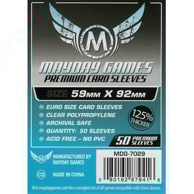 Mayday MAYDAY GAMES - PREMIUM EURO - SLEEVES (50ct) - 59mm X 92mm