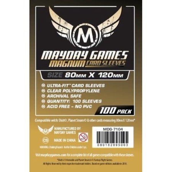 Mayday MAYDAY GAMES - MAGNUM - SLEEVES (100ct) - 80mm X 120mm