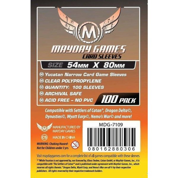 Mayday MAYDAY GAMES - YUCATAN - SLEEVES (100ct) - 54mm X 80mm