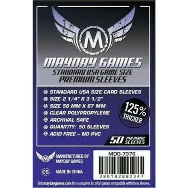 Mayday MAYDAY GAMES - SLEEVES (50ct) - PREMIUM - USA - 56mm X 87mm