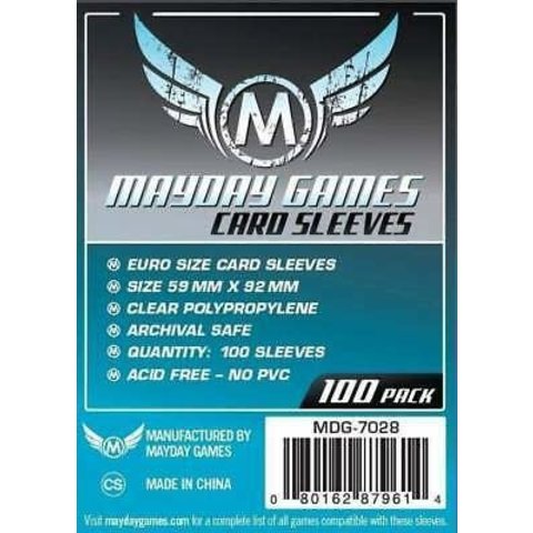MAYDAY GAMES - EURO - SLEEVES (100ct) - 59mm X 92mm