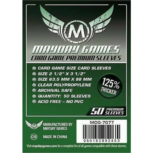 Mayday PREMIUM CARD SLEEVES 63.5MM X 88MM 50CT