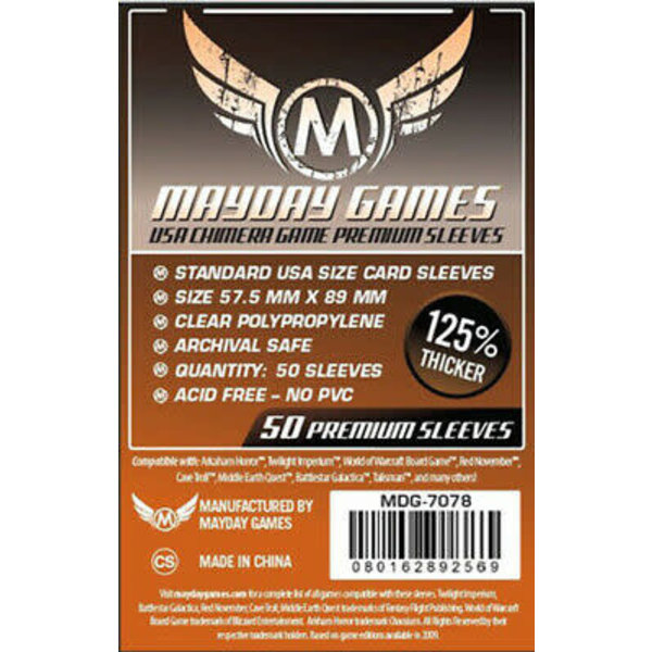 Mayday MAYDAY GAMES -PREMIUM - CHIMERA - SLEEVES (50ct) - 57.5mm X 89mm