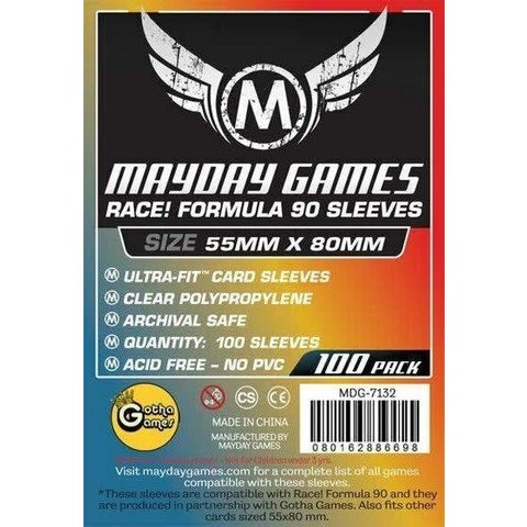 MAYDAY GAMES - RACE FORMULA 90 - SLEEVES (100ct) - 55mmX 80mm
