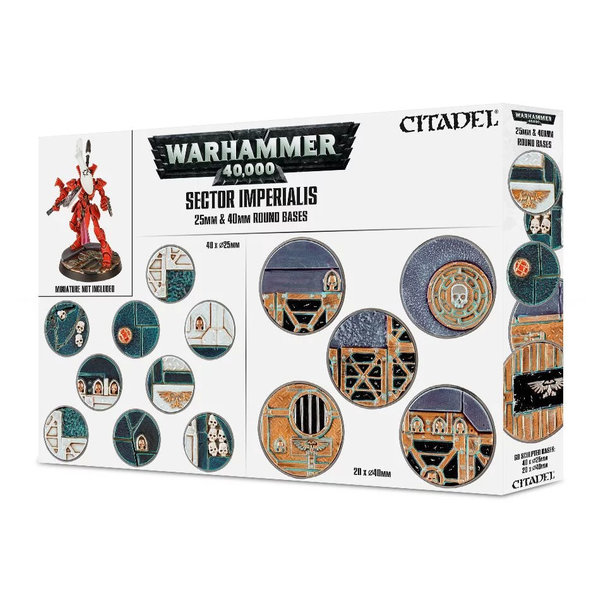 Citadel WARHAMMER 40K - SECTOR IMPERIALIS - 25-40mm Round Bases