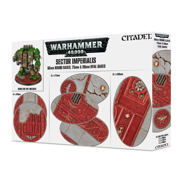 Citadel 40K - SECTOR IMPERIALIS - OVAL/ROUND BASE - 75x90mm/60mm
