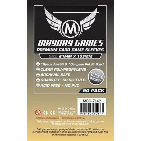 MAYDAY GAMES - PREMIUM SLEEVES - 61MM x 103MM (50CT)