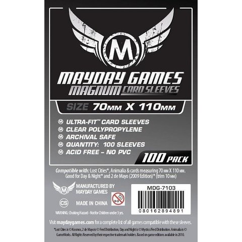 MAYDAY GAMES - MAGNUM - SLEEVES (100ct) - 70mm X 110mm