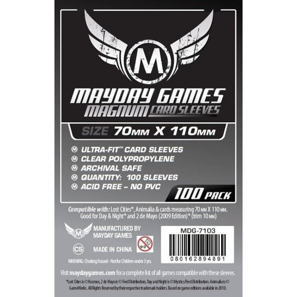 Mayday MAYDAY GAMES - MAGNUM - SLEEVES (100ct) - 70mm X 110mm