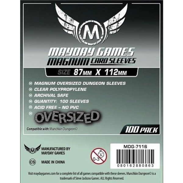 Mayday MAYDAY GAMES - MAGNUM - OVERSIZED - SLEEVES (100ct) - 87mm X 112mm
