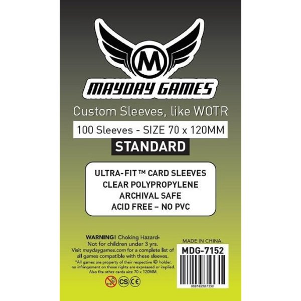 Mayday MAYDAY GAMES - TAROT - SLEEVES (100ct) - 70mm X 120mm
