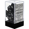 CHESSEX - OPAQUE - 7DIE SET - black/white