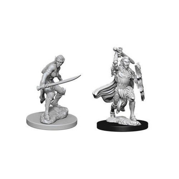 WIZKIDS DND UNPAINTED MINIS: FEMALE ELF FIGHTER