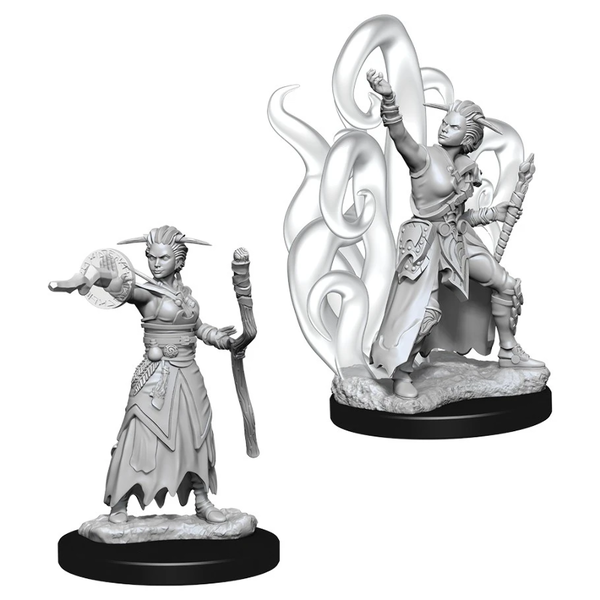 WIZKIDS DND UNPAINTED MINIS: FEMALE HUMAN WARLOCK