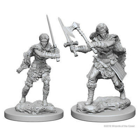 DND - UNPAINTED MINIS - Humain Female Barbarian