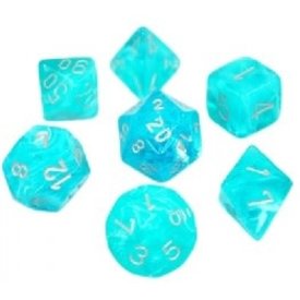 CHESSEX CIRRUS 7-DIE SET AQUA/SILVER