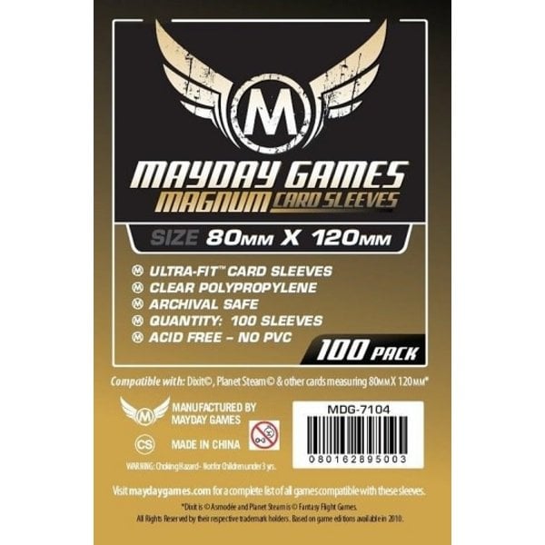 Mayday MAGNUM DIXIT SLEEVES 80mm X 120mm 100CT
