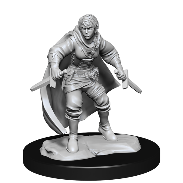 WIZKIDS DND UNPAINTED MINIS HALF-ELF ROGUE FEMALE