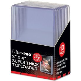 Ultra Pro UP - SLEEVES (10ct) - TOPLOADER - SUPER THICK - 3X4 (200pt)