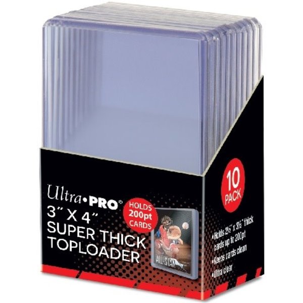 Ultra Pro UP - SLEEVES (10ct) - TOPLOADER - SUPER THICK - 3X4 (200pt)