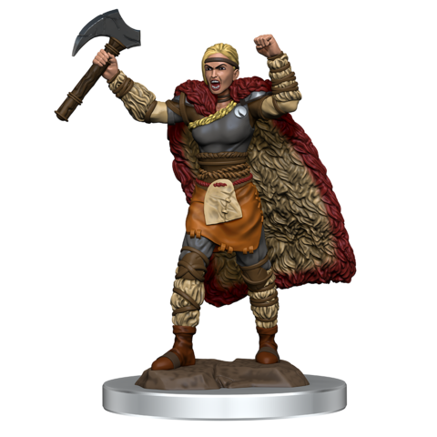 DND ICONS O/T REALMS FEMALE HUMAN BARB PREM FIG