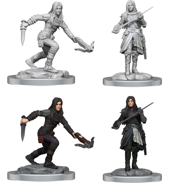 WIZKIDS DND UNPAINTED MINIS WV17 HALF-ELF ROGUE FEMALE