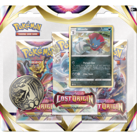 POKEMON POKEMON SWSH11 LOST ORIGIN 3PK BLISTER (Weavile)