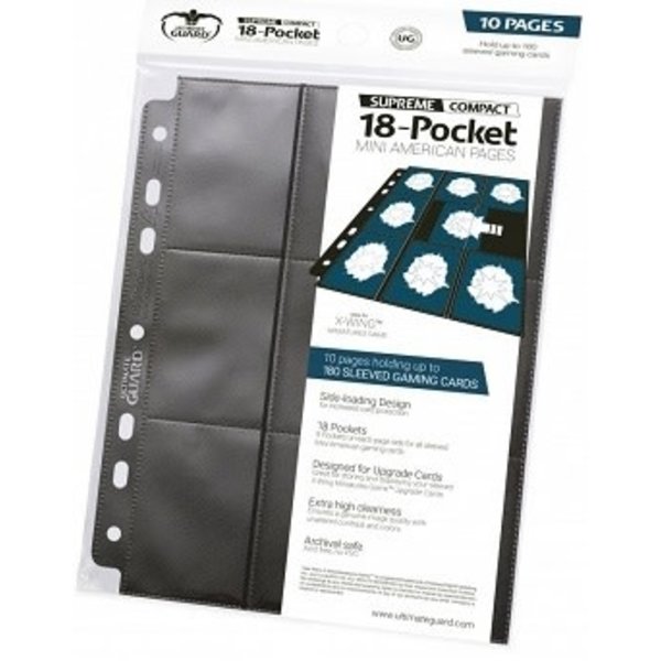 Ultimate Guard UG - PAGES (10ct) MINI-AMERICAN (18pkt) - Black