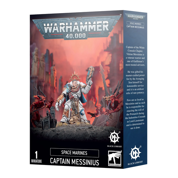 Warhammer 40k SPACE MARINES WHITE CONSULS: CAPTAIN MESSINIUS