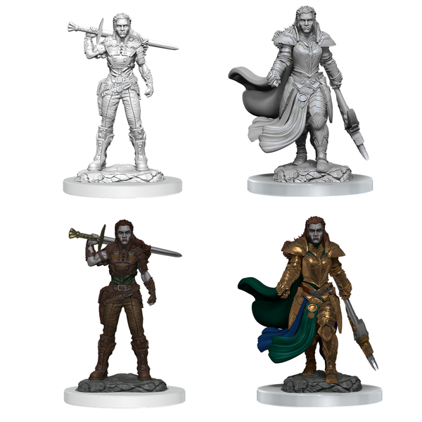 WIZKIDS DND UNPAINTED MINIS WV20 ORC FIGHTER FEMALE