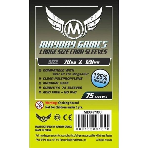 Mayday MAYDAY GAMES - PREMIUM TAROT - SLEEVES (75ct) - 70mm X 120mm