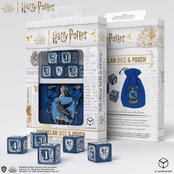 Q Workshop HARRY POTTER RAVENCLAW DICE AND POUCH
