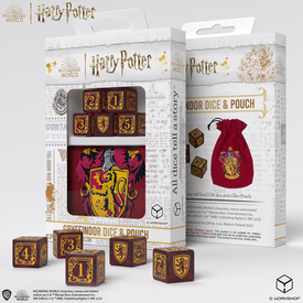 Q Workshop HARRY POTTER - D6 SET + POUCH - Gryffindor