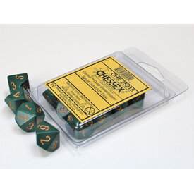 CHESSEX OPAQUE 10D10 DUSTY GREEN/COPPER