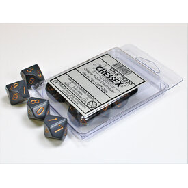 CHESSEX OPAQUE 10D10 DARK GREY/COPPER