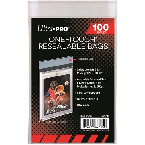 UP 1TOUCH RESEALABLE BAGS 100CT