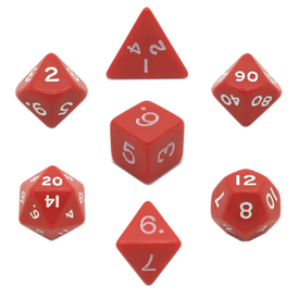 KOPLOW OPAQUE - 7DICE SET TUBE - red/white