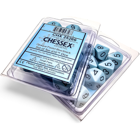 CHESSEX OPAQUE - 10D10 - PASTEL - blue/black