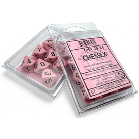 CHESSEX OPAQUE - 10D10 - PASTEL - pink/black