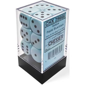 CHESSEX OPAQUE - 12D6 PASTER - blue/black