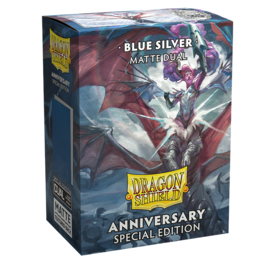 Arcane Tinmen DRAGON SHIELD - SLEEVES (100ct) - DUAL MATTE - Anniversary - Blue Silver
