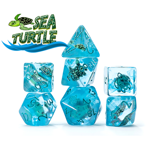 INCLUSION DICE - DND set - Sea Turtle