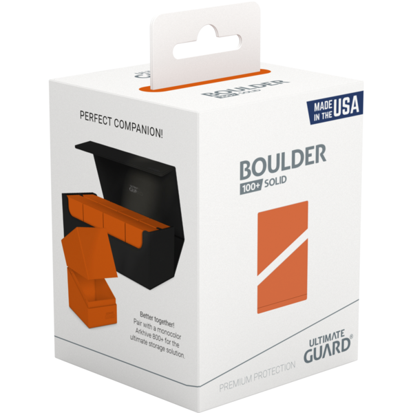 Ultimate Guard UG - DECK CASE - BOULDER (100+) - Solid Orange *SEPT 13th