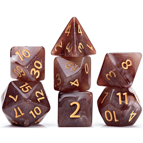 AETHER DICE - 7 DICE SET - Latte Dice *20 SEPT