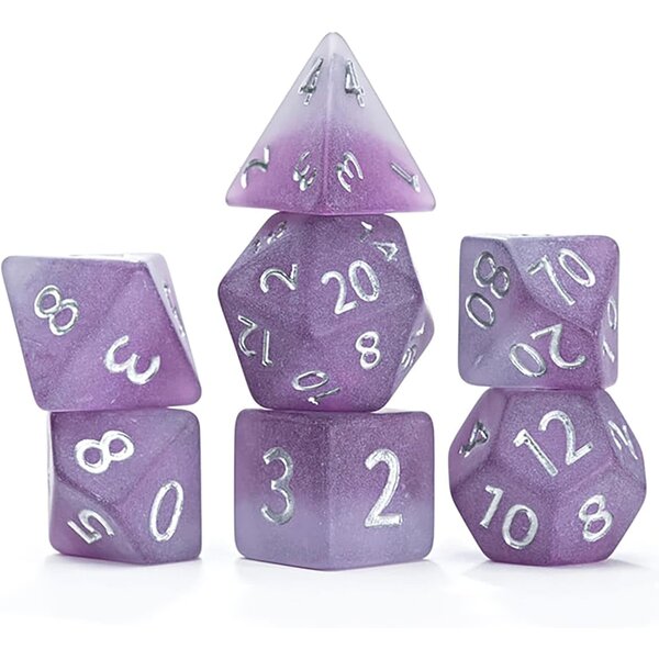 Gate Keeper Games SEA GLASS DICE - 7DIE SET - The Black Pearl