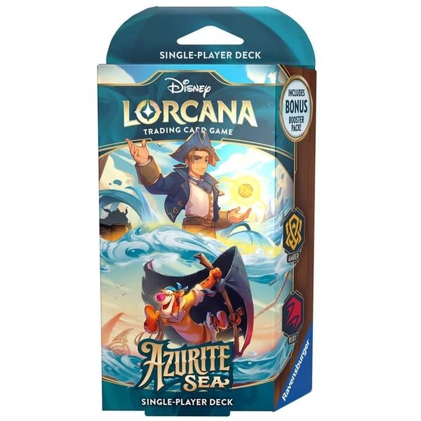 Ravensburger DISNEY LORCANA - AZURITE SEA - STARTER DECK - Amber/Ruby