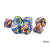 CHESSEX - FESTIVE - 7 DICE SET - Mega-Hydral Mosaic/Yellow