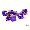 CHESSEX - BOREALIS - 7 DICE SET - Mega-Hydral Purple/Gold Luminary